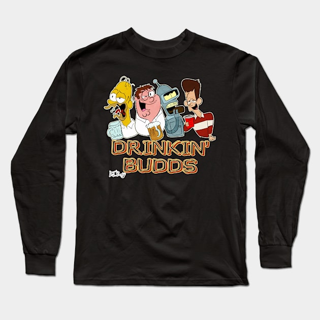 Drinkin' Budds Long Sleeve T-Shirt by D.J. Berry